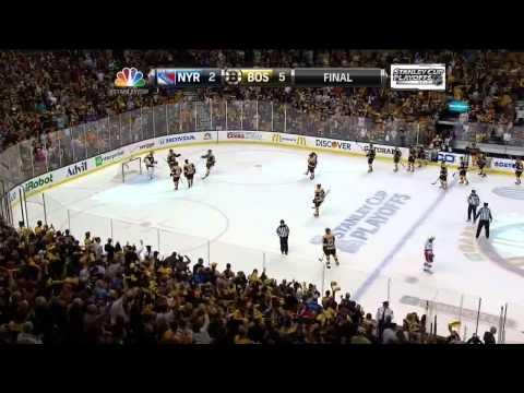 Last min of 3rd, Daniel Paille hits post May 19 2013 NY Rangers vs Boston Bruins NHL Hockey