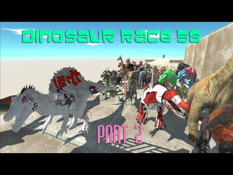 DINOSAUR RACE 58 PART 2 | all unit - Animal Revolt Battle Simulator