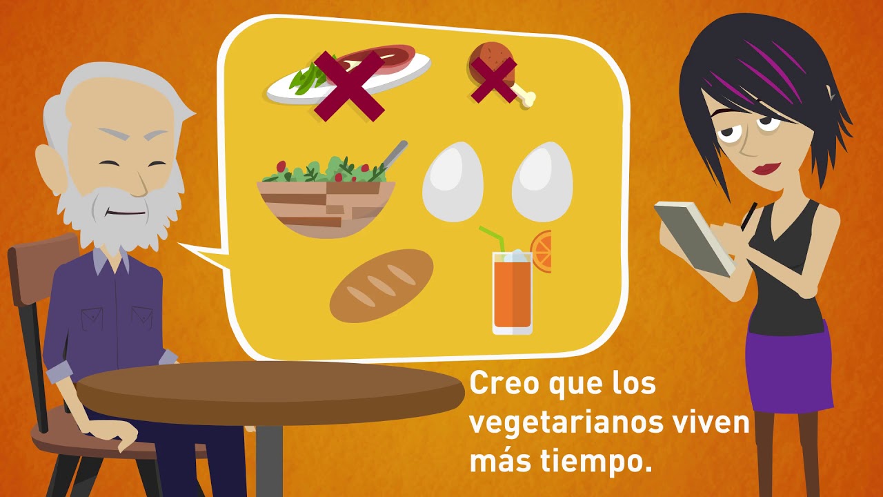Dieta, tercera persona y vida sana. Vocabulario en español / Clase 10