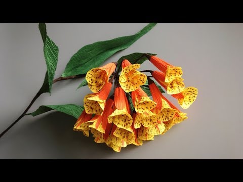 ABC TV | How To Make Bomarea Fiesta Paper Flower From Crepe Paper - Craft Tutorial