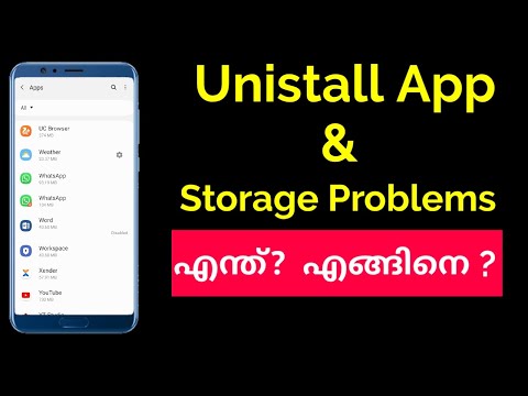 How to uninstall Application proper way || How to Solve Storage problems in mobile (Malayalam)