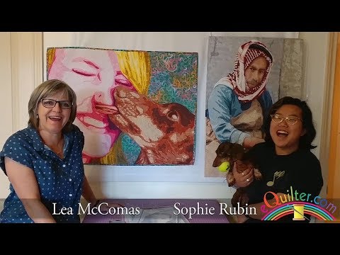 Sophie Rubin interviews Lea McComas on her upcoming Thread Painting and Applique Portraits workshops