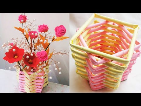 DIY Easy Paper Flower Vase | How To Make a Flower Vase at Home | Home Decor