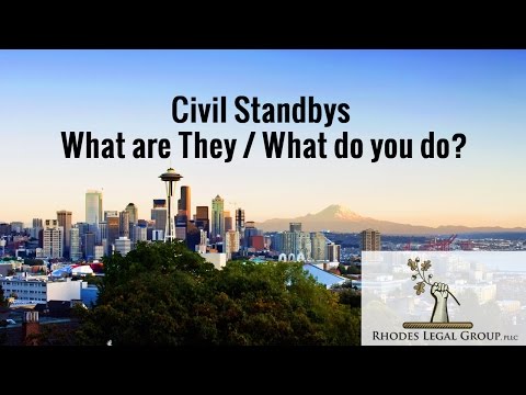 Civil Standbys | What are They | What do you do? | A criminal defense lawyer's prospective