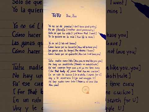 ALMA ZARZA - TUTU - CAMILO, PEDRO CAPO (Lyrics ) 🫵        #camilo #tutu #yomequedoencasa #lyrics