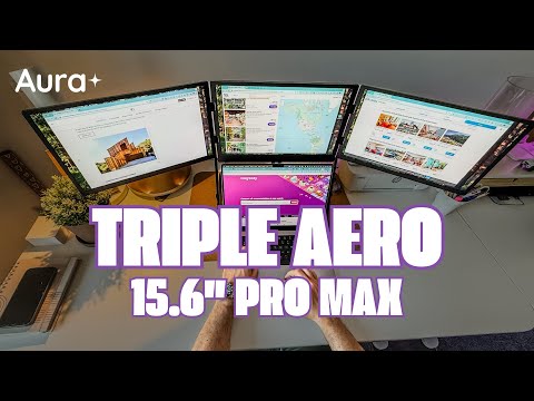 Triple Aero 15.6" Pro Max — The Ultimate 3-Screen Laptop Setup