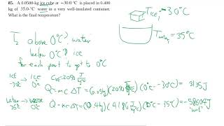 1-85 Thermal equilibrium with phase change