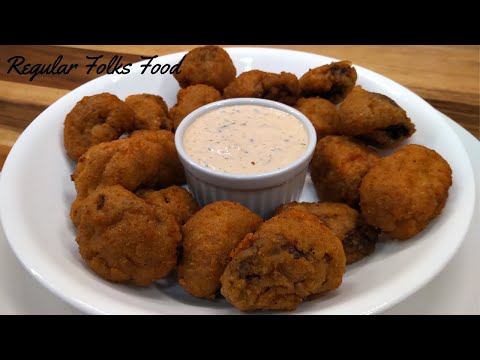Easy Fried Mushrooms w/ lil smokey dipping sauce