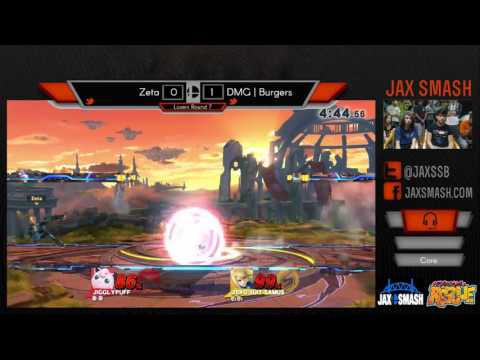 Jax Smash Weekly 5/19/16 - Zeta(ZSS) Vs. DMG | Burgers(Jigglypuff) LQ