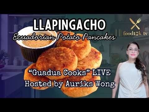 Llapingacho | Ecuadorian Potato Pancakes + Yellow Watermelon Mimosa | Guadua Cooks LIVE! | FoodTokTV