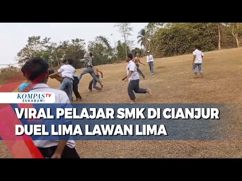 Viral Pelajar SMK Di Cianjur Duel Lima Lawan Lima