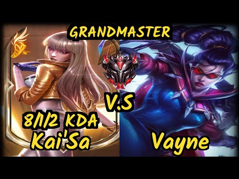 FNC Rekkles (KAI'SA) vs VAYNE - 8/1/2 KDA BOTTOM ADC GAMEPLAY - EUW Ranked GRANDMASTER
