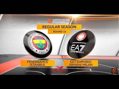 EuroLeague Highlights RS Round 16: Fenerbahce Istanbul 86-79 EA7 Emporio Armani Milan