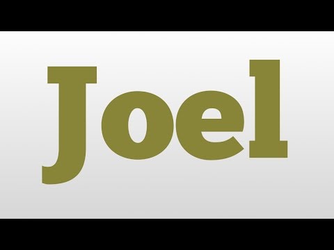 Joel meaning and pronunciation
