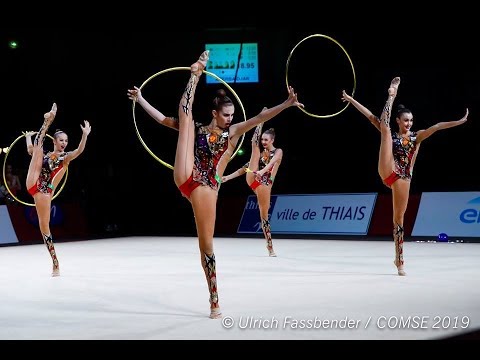 2019.03.31 Тье - Россия 🇷🇺RUS - 3 обруча 4 булавы 23,90 🥉 - Grand Prix Thiais