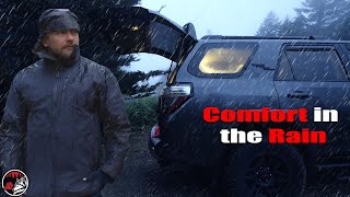 Truck Camping in the Rain, Wind and Fog - Overnight in the High Mountains