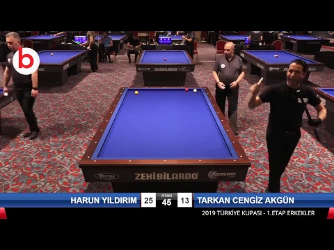 HARUN YILDIRIM & TARKAN CENGİZ AKGÜN Bilardo Maçı - 2019 TÜRKİYE KUPASI 1. ETAP ERKEKLER-ÖN ÖN ELEME