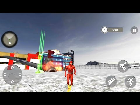 Light Speed Robot Hero Rescue Mission | Flying Superhero City rescue - Android GamePlay