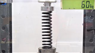 How Strong Are Car Springs? Hydraulic Press Test! Don&#39;t Try This at Home!