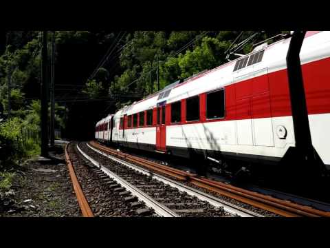 INCROCIO DI REGIONALI SVIZZERI NEI PRESSI DELLA GALLERIA A VARZO. (VB) 25 - 6 - 2016