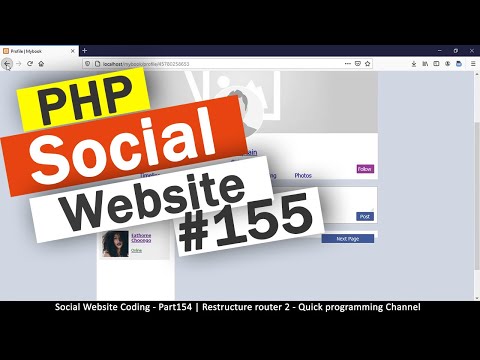 Social Website from scratch Part 8 Profile Page Top Bar | PHP | HTML | CSS | MYSQL Database