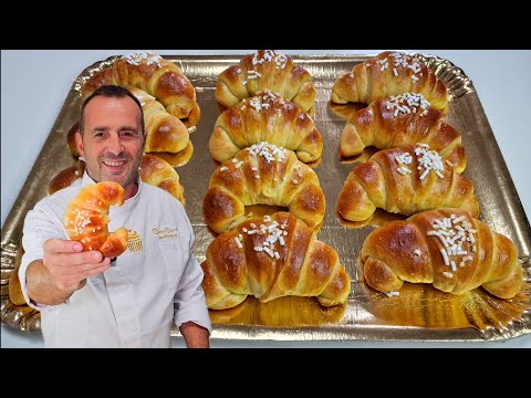 🥐FAVOLOSI CORNETTI DI PASTA BRIOCHES SENZA PIEGHE MORBIDISSIMI-Ricetta facilissima per farli in casa