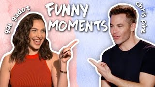 Gal Gadot &amp; Chris Pine&#39;s Friendship! CUTE &amp; FUNNY MOMENTS! Wonder Woman Interviews