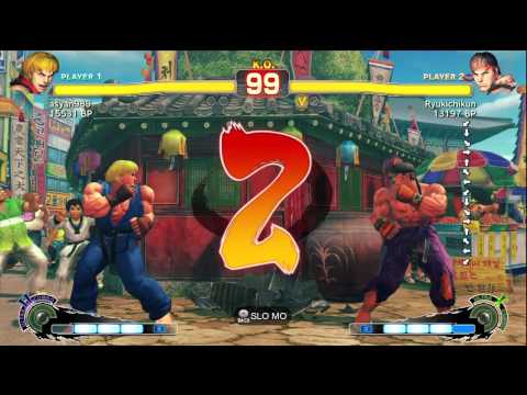 Ryukichikun [Ryu] vs asyan989 [Ken] SSF4 Japanese Online Ranked Matches - TRUE-HD