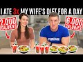 I ate 3x my wife's diet for a day *6,000 CALORIES*