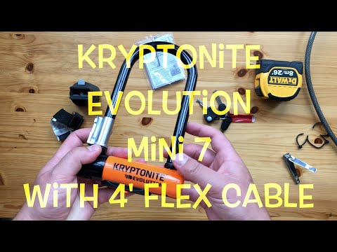 Kryptonite Evolution Mini 7 Bike U Lock & 4 Foot Flex Cable