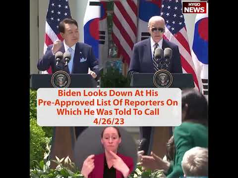 Biden's 'Question #1' Card: He Calls on Reporters From a List, Then Says of His Age, 'I Can't Even Say the Number' (April 26, 2023)