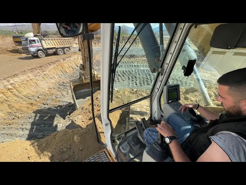 Liebherr 974 Excavator Loading Trucks - Operator Petros Kyrkos - Labrianidis Mining - 4K
