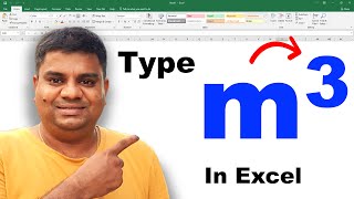 How to write Cubic Meter in Excel - ( m3 Symbol )