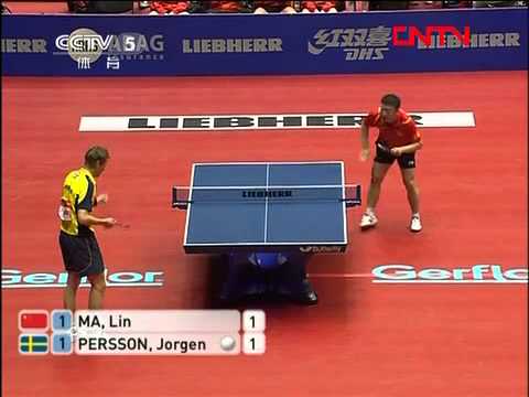 2012 51st WTTC Mens' Team Group Qualifications: Jorgen Persson (SWE) vs Ma Lin (CHN)