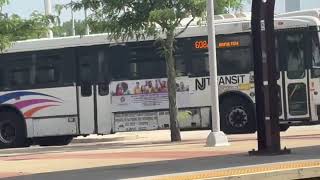 NJ Transit Bus: Ewing Bound NABI 416.15 Route 608 Bus #5540 arriving Hamilton Rail Station