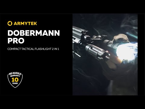 Dobermann Pro — professional tactical flashlight 2 in 1