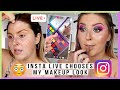 INSTAGRAM LIVE Picks My Makeup Purple Green HELP