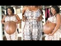 PRE PREGNANCY CLOTHES TRY ON 🤣 | HUGE Pregnancy Belly Bump at 35 Weeks