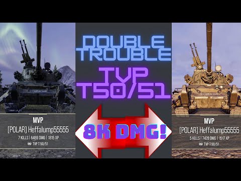 Double Trouble! TVP T50/51 back to back 8K DMG games! World of Tanks Console.