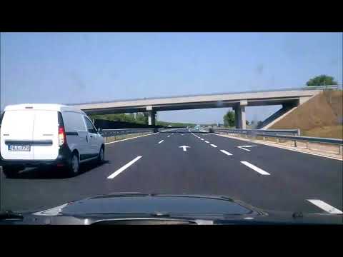Roadtrip timelapse from Pécs to Komárom Hungary Via Hungarian Motorway M60, M6, M0 and M1