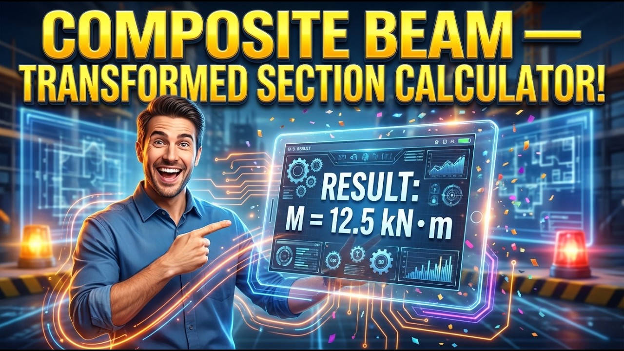 Composite Beam Calculator — Transformed Section
