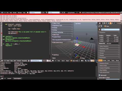 Creating A Custom Toolbar Panel With Python Scripting