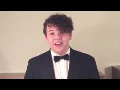 Emilio Garcia preforming " 'Liza Jane", a folk song arranged by Jay Althouse