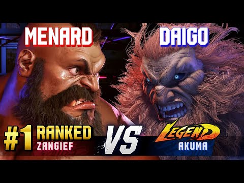 SF6 ▰ MENARD (#1 Ranked Zangief) vs DAIGO (Akuma) ▰ High Level Gameplay