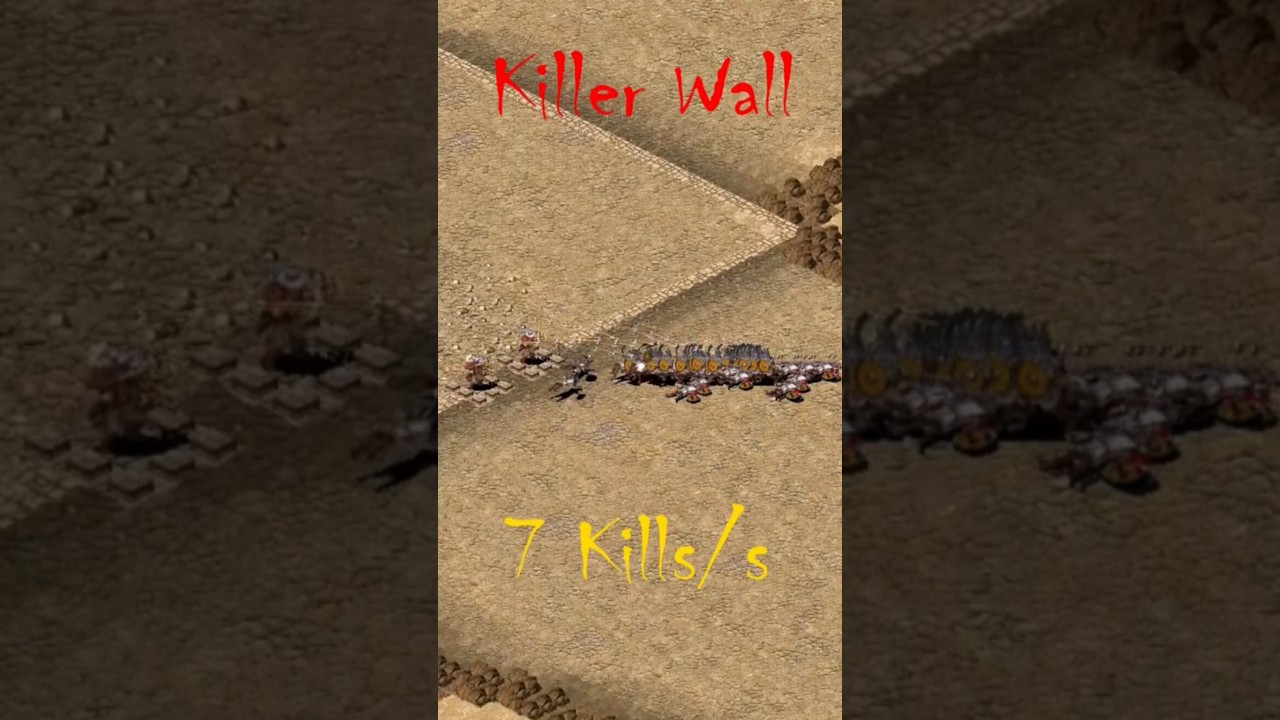 How to build the KILLER WALL in Stronghold Crusader #gaming #strongholdcrusader #games