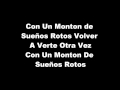 Sueños Rotos La Quinta Estación Lyrics / Letra HD ...