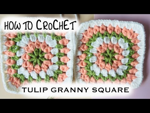 Stunning Tulip Granny Square Tutorial – Easy Step-by-Step Crochet Pattern! 🌷🧶