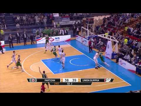 ABA Liga 2014/15, Round 17 highlights: Partizan NIS - Union Olimpija (10.1.2015)