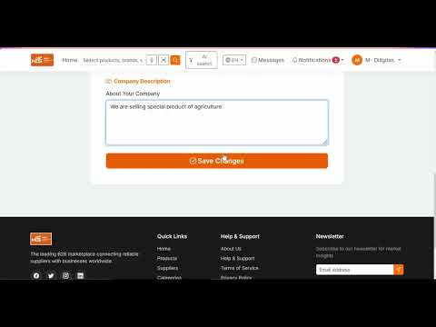 Set Up Your Supplier Profile