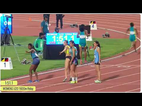 Indian Womens team won gold in 4x400m relay U20 asian athletic championship 2024